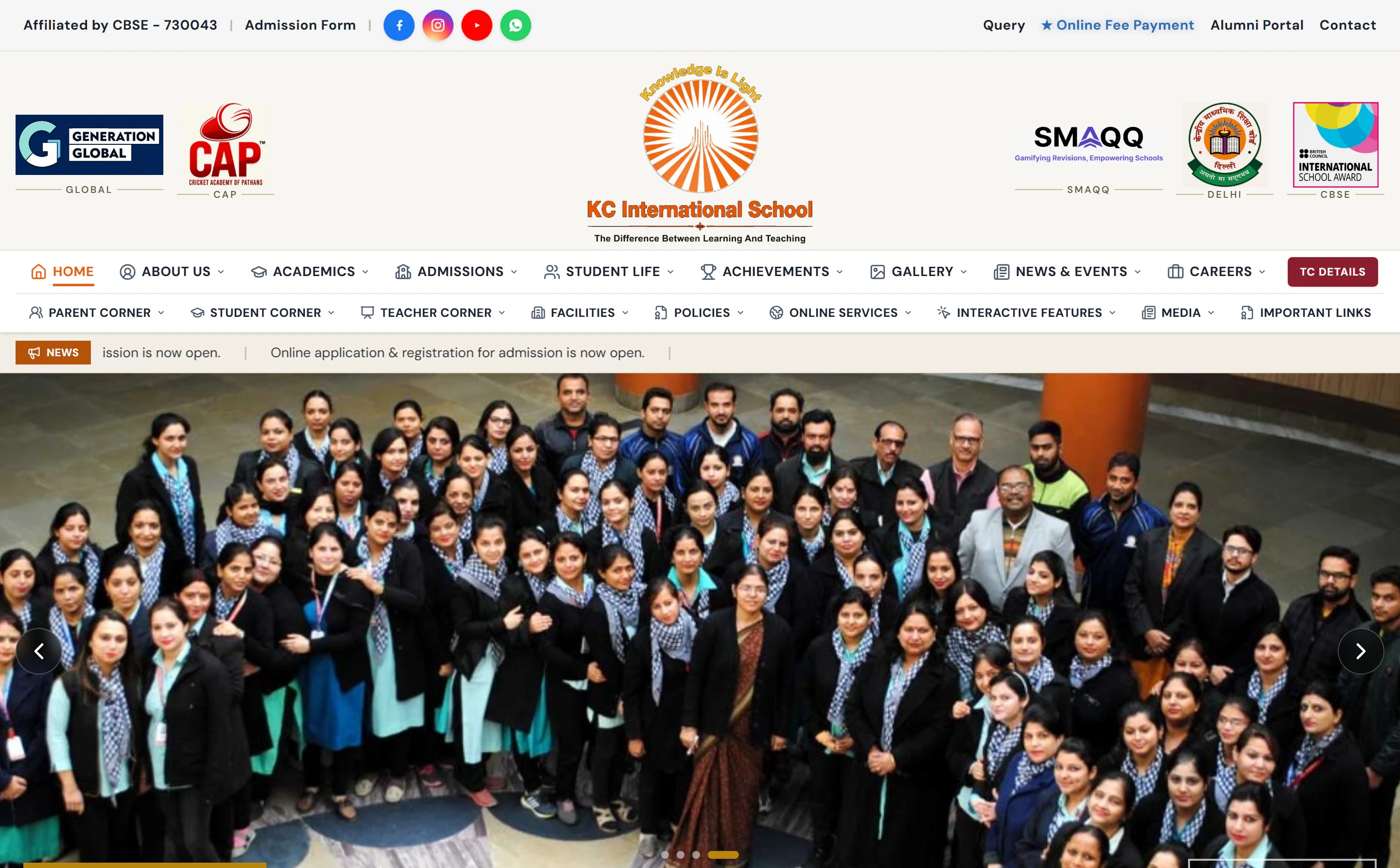 KC International School website