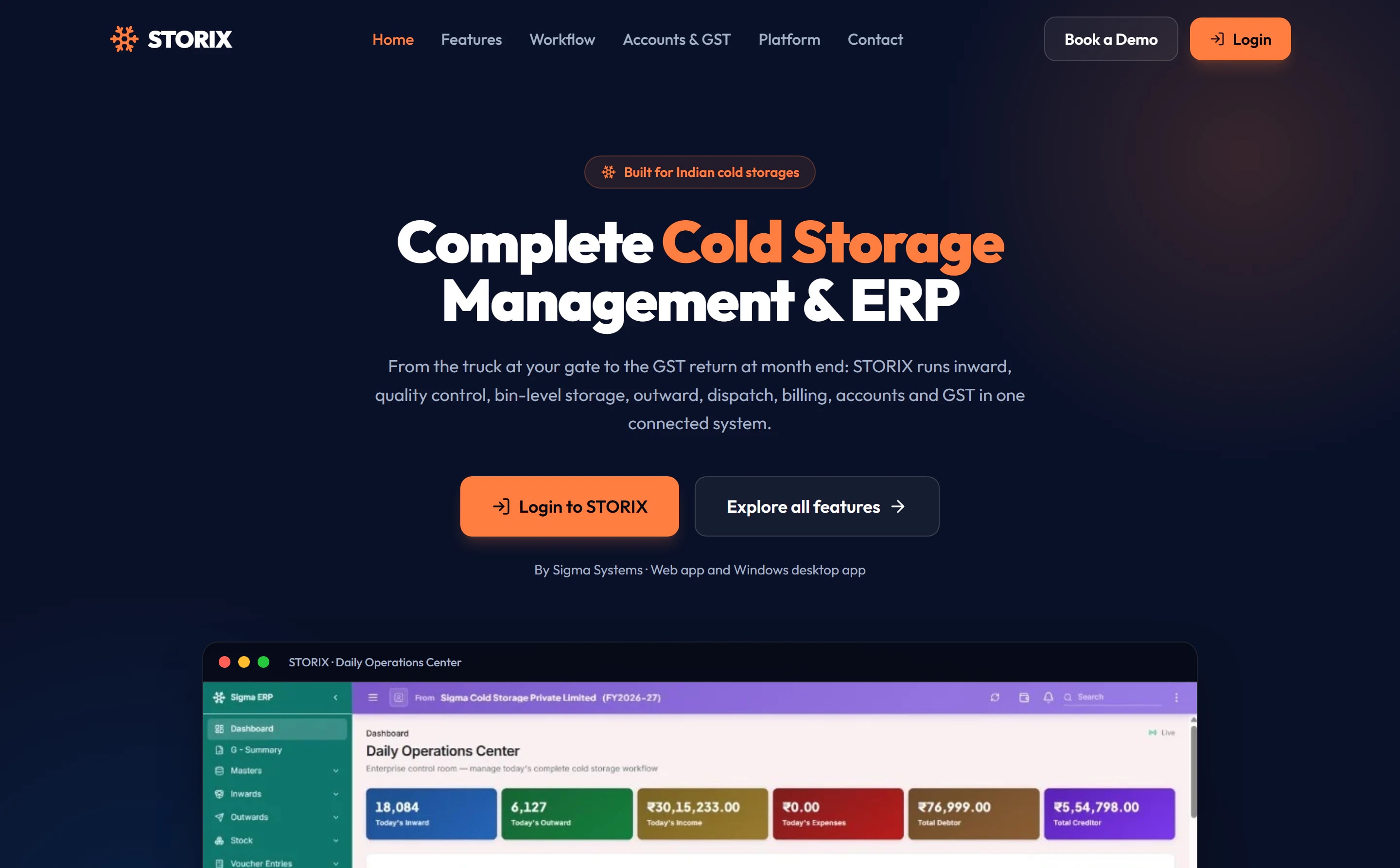STORIX website